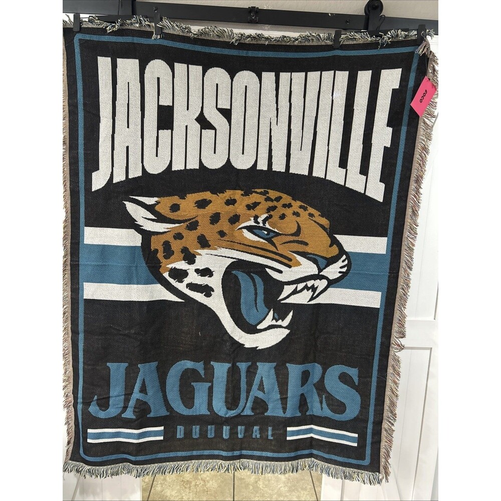 FOCO NFL Oficially Licensed Product  Jacksonville Jaguars  Throw Blanket 60 X 48